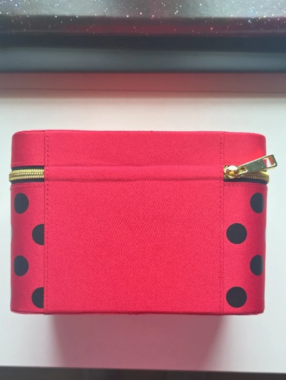 Marc Jacobs Red Cosmetic Case with Black Polka Dots